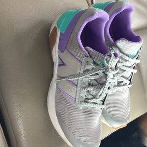 New Balance Kids Sneakers in Gray and Purple